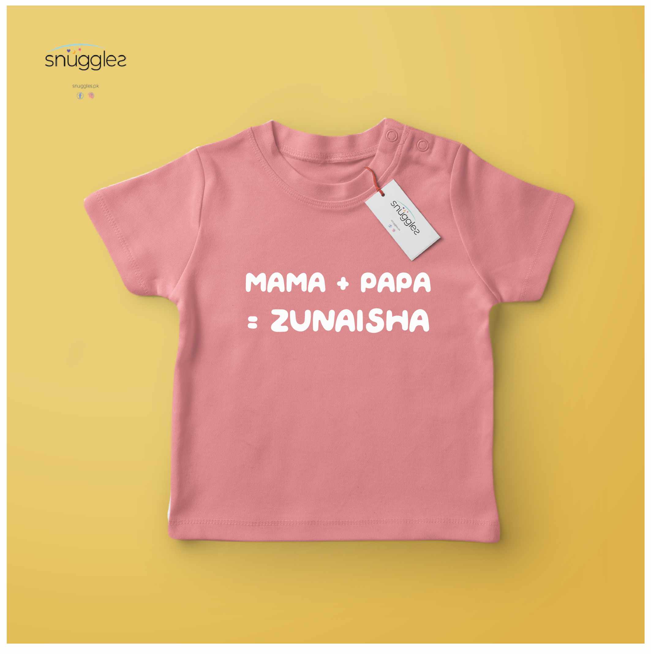 Custom T-Shirt with Mama + Baba ⋆ Snuggles