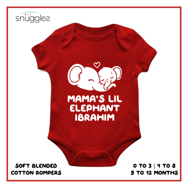 Baby Rompers Custom with Lil' Elephant