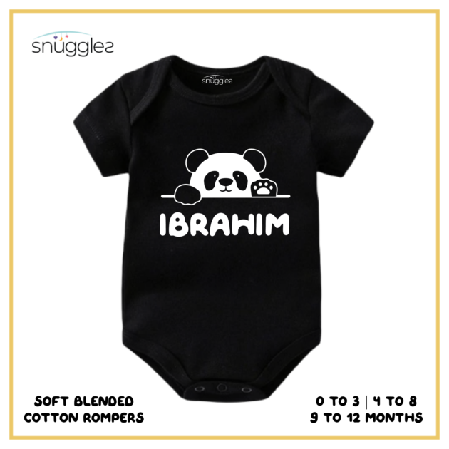 Baby Rompers Custom with Panda