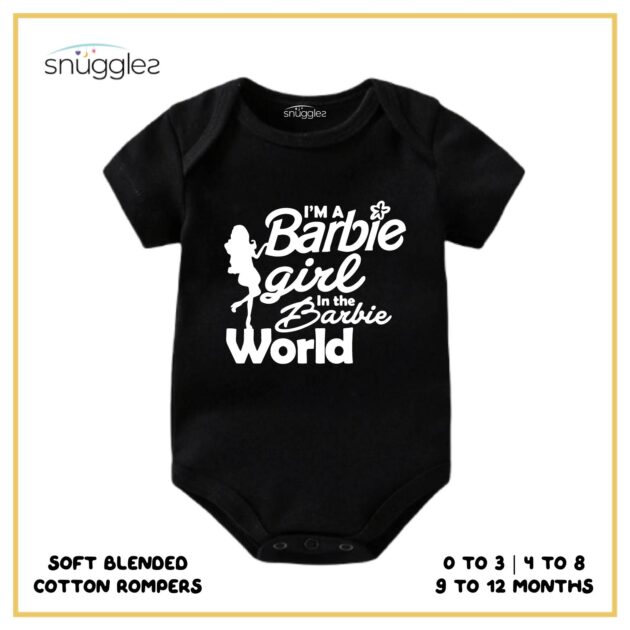 Baby Rompers Custom with I'm a barbie world