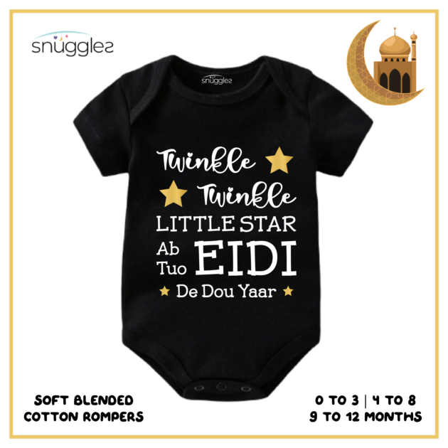 Custom Eid.Ramzan Rompers with Twinkle Twinkle