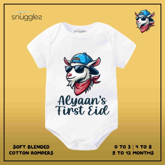 Custom Eid Ul Adha Rompers with Cool Goat